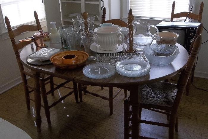 Very nice breakfast room set and MORE china and serving pieces!