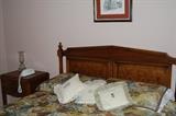 Queen Headboard, box spring mattress and frame
