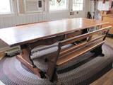 Harvest Table with Railroad Benches