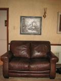 Lane Leather Love Seat