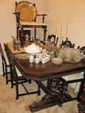 Antique Dining Table and Chairs