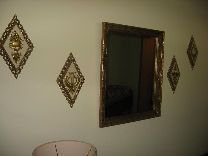 Wall hangings and mirror