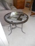 inlaid side table