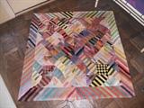 Beautiful Deco Miami inspired sculpted and signed rug