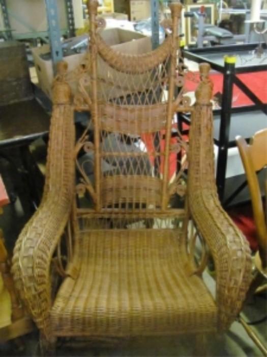 Ordway Wicker Platform Rocking Chair