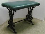 Art Nouveau Cast Enameled Bench