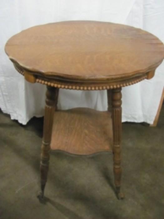 Round Parlor Table Ball Claw Feet