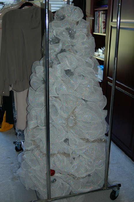 Christmas tree made from ribbon!!