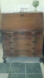 Antique writing  Desk, secret hiding spaces, large drawers and fold down writing area.