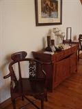 One of a pair of rosewood corner chairs. Excellent quality