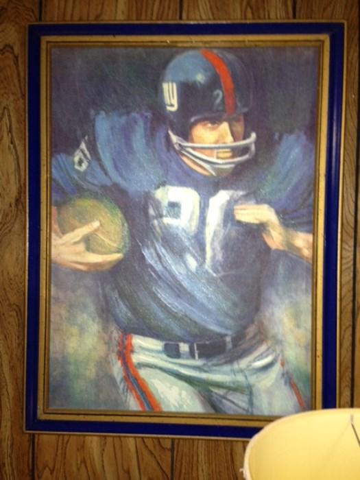 NY Giants Football framed art