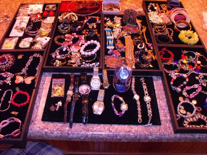 costume jewelry  & watches