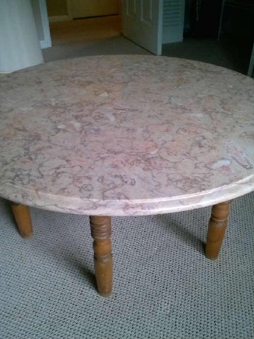 36" round marble coffee table
