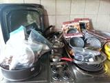 All brane new or gently used kitchen cookware & baking items...cupcakes.........yum!