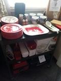 Oh yes, lots of dinnerware, mixing bowls, brand new kitchen items!