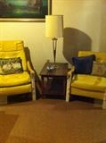 Mid-Century Modern Brass & Wood Table Lamp (2)
