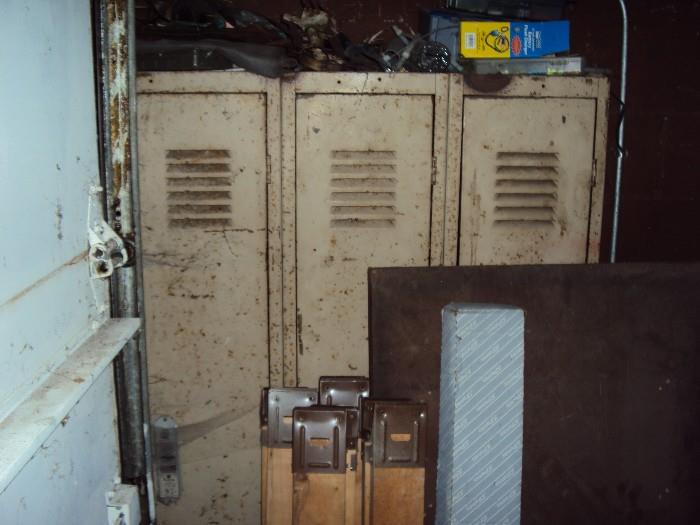 old metal lockers
