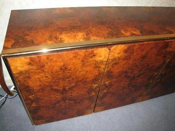 F-20 Ital 4-DOOR CREDENZA - LgBurlwd/18kGldpl (81"lx18"dx31"h)