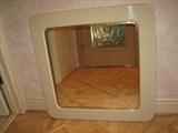 M-12 ITAL> MODERN SQ MIRROR almond lacquer & pol.Brass (31x31x1")