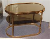 T-26 a & b iTAL. 2-TIER TABLES 0 po. brass or chrome (26x15x17h)