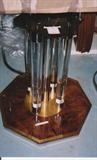 T-29 DININGT. BASE -lucite/burl/po.br (
