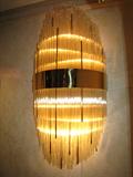 L-52 a&b Grande PAIR LG ITAL.DECO "SPAGHETTI" WALLSCONCES (15wx9dx32h)