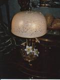 L-35 Banci of Florence - "FLORAL DOME ACCENTLITE" - Artglass & Bronze(13diax22h)