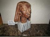 A-96 It.Alabaster - Bust of an "AFRICAN PRINCESS"-(10dia x 17h)