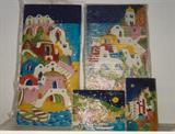 P-104 a&b "CAPRI/ISCHIA" (10wx19h)
& P-105 a&b "PORTOFINO" (8x6 &5x8) CERAMIC SCENIC PLAQUES