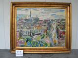 P-9 **JUDYTA SOBEL-ZUCKER** (polish) "CITY ABSTRACT" oil on canvas frmd (37wx31h"