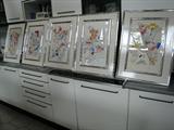 P-93 (series 5) plus individuals - FABIANI "STUDIES IN MOTION" Mixed Media- frmd/glass (20wx25h)