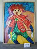 P-108 BRUNO VACCHIONI - "PUPAZZO JENNY (Ragdoll)"- oil/cnv frmd (30wx42h)