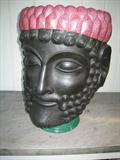 A-55 Mangani Porcelain -LG JARDINIERE "BUST of PERSIAN KING" (14diax18h)