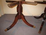 F-14 pair DiningTable PEDESTAL BASES -Plume Mahogany- (Ital.Import)