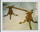 F-11 (Colombo)D.TABLE DBL PEDESTAL BASES -carved Walnut-(56x38x27h)