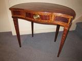 T-18 (Weiman) CHAIRSIDE TABLE -Crotch Mahogany (27x18x24h)
