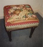 C-12 (Mt.Smith) FRENCH TAPESTRY BENCH -mahog. (17x17x18h)