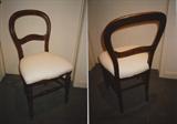 F-8a&b PR. ANTQ. VICTORIAN BALLOONBK SIDECHAIRS (muslin) (17x18x34h)