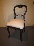 F-8b Antique VICTORIAN BOWBK SIDECHAIR (17x18x34h)-muslin