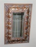 M-3 SM GRAPEVINE MIRROR -gilt &bev (14x21)