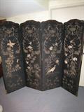 P-11 ANTIQUE CHINESE EMBROIDERED SILK -4Panel FloorScreen (86wx68h)