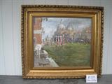 P-59 D.Zampogna c.1960 "GRAND CANAL VENICE"- oil on canvas- frmd:(38wx35h)
