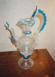A-21 Vintage Murano Glass "BYZANTINE PITCHER" (9x5x15"h)