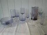 A-17 Murano Amethyst Vintage Stemware- 32p. + Accessories