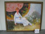 P-74 "GHEISA SEATED" Ital.Oil (32"wx26"h frmd)
