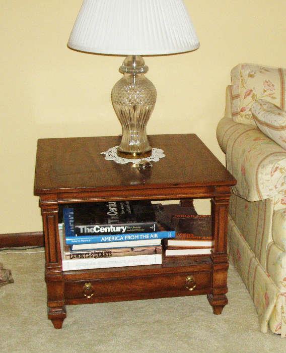 open end table with drawer