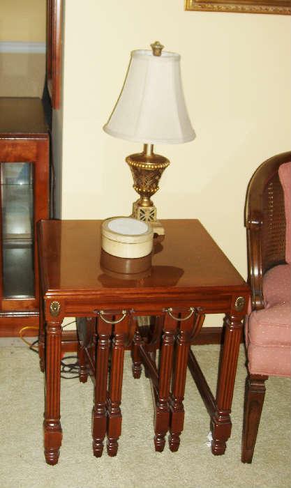 nesting table, end table, very nice