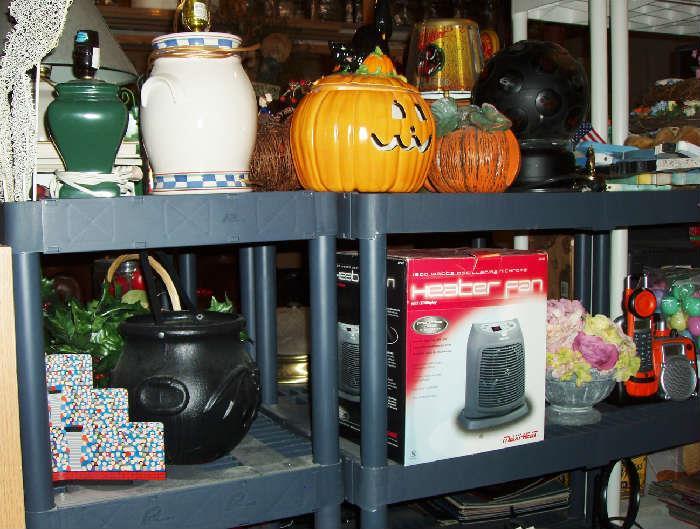halloween things and a heater new in box