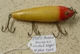 1920's Heddon Dowagiac Surface Wiggler Fishing Lure w/Glass Eyes