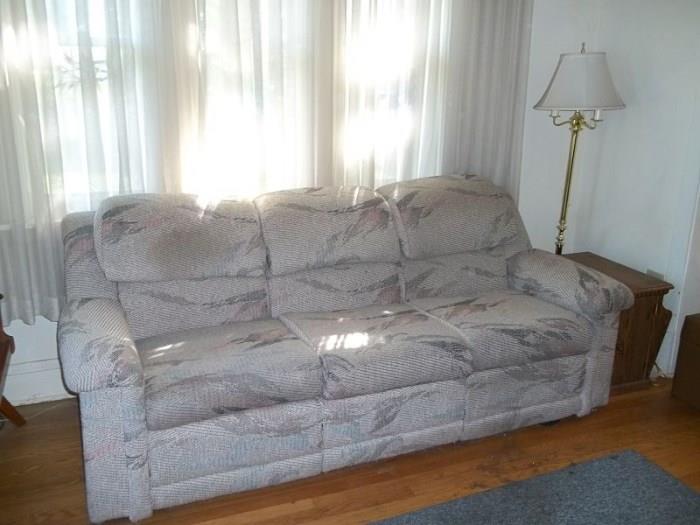 Contemporary La-Z-Boy sofa with recliners at both ends